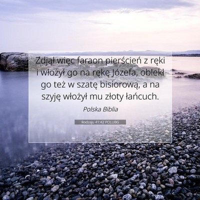 Rodzaju 41:42 POLUBG Obraz Wersetu Biblijnego