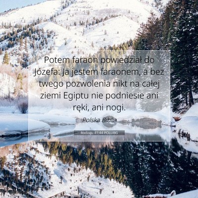 Rodzaju 41:44 POLUBG Obraz Wersetu Biblijnego