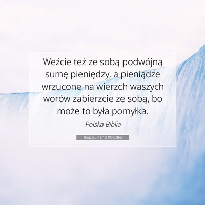 Rodzaju 43:12 POLUBG Obraz Wersetu Biblijnego