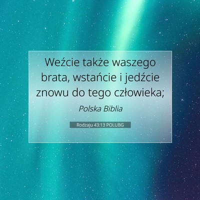 Rodzaju 43:13 Werset Biblijny Wyjaśniony