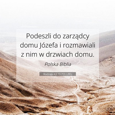 Rodzaju 43:19 POLUBG Obraz Wersetu Biblijnego