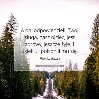 Rodzaju 43:28 POLUBG Obraz Wersetu Biblijnego
