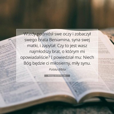 Rodzaju 43:29 POLUBG Obraz Wersetu Biblijnego