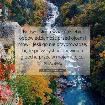 Rodzaju 44:32 Werset Biblijny Wyjaśniony