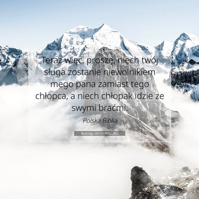 Rodzaju 44:33 Werset Biblijny Wyjaśniony