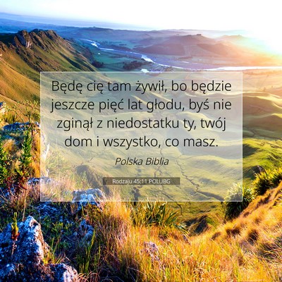 Rodzaju 45:11 POLUBG Obraz Wersetu Biblijnego