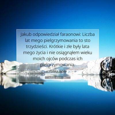 Rodzaju 47:9 POLUBG Obraz Wersetu Biblijnego