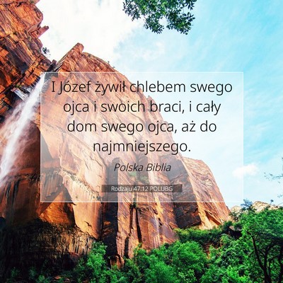 Rodzaju 47:12 POLUBG Obraz Wersetu Biblijnego