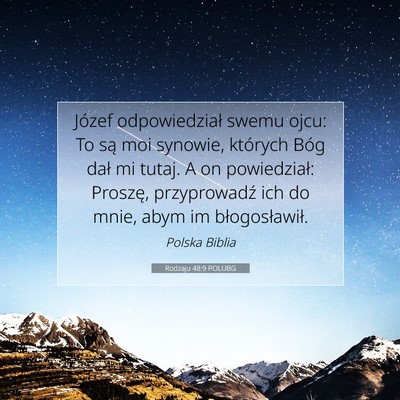 Rodzaju 48:9 POLUBG Obraz Wersetu Biblijnego