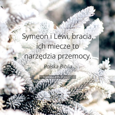 Rodzaju 49:5 POLUBG Obraz Wersetu Biblijnego