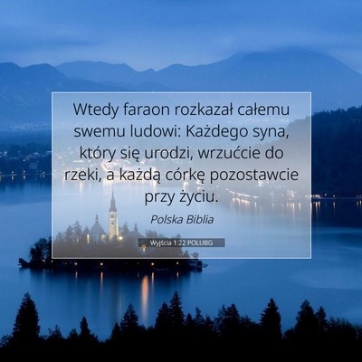 Wyjścia 1:22 POLUBG Obraz Wersetu Biblijnego
