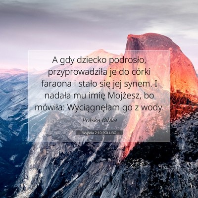 Wyjścia 2:10 POLUBG Obraz Wersetu Biblijnego