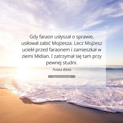 Wyjścia 2:15 POLUBG Obraz Wersetu Biblijnego
