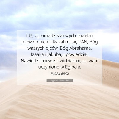 Wyjścia 3:16 POLUBG Obraz Wersetu Biblijnego