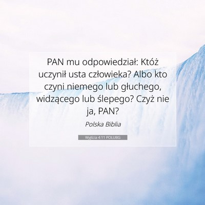 Wyjścia 4:11 POLUBG Obraz Wersetu Biblijnego
