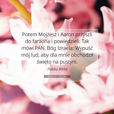 Wyjścia 5:1 POLUBG Obraz Wersetu Biblijnego