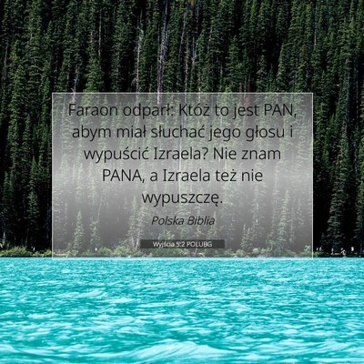 Wyjścia 5:2 POLUBG Obraz Wersetu Biblijnego