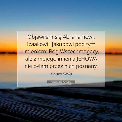 Wyjścia 6:3 POLUBG Obraz Wersetu Biblijnego
