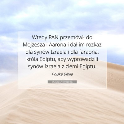 Wyjścia 6:13 POLUBG Obraz Wersetu Biblijnego