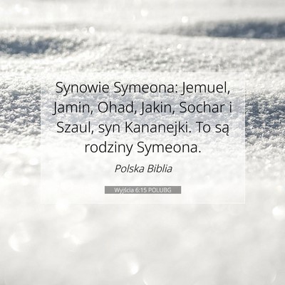 Wyjścia 6:15 POLUBG Obraz Wersetu Biblijnego