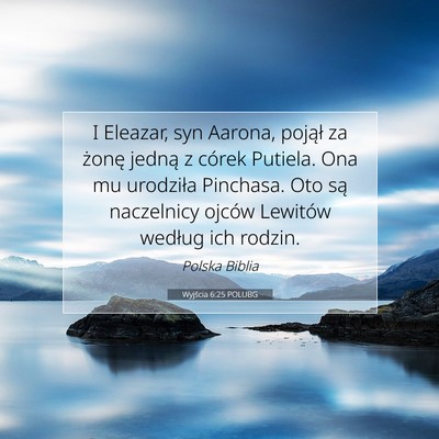 Wyjścia 6:25 POLUBG Obraz Wersetu Biblijnego