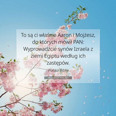 Wyjścia 6:26 POLUBG Obraz Wersetu Biblijnego