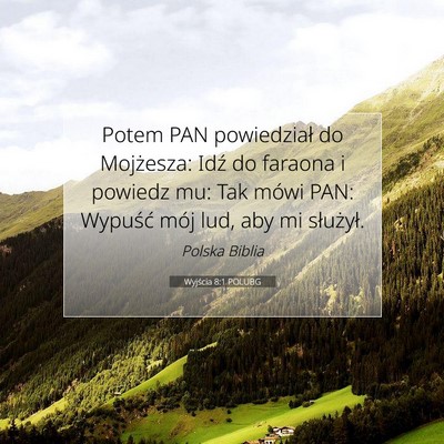 Wyjścia 8:1 POLUBG Obraz Wersetu Biblijnego