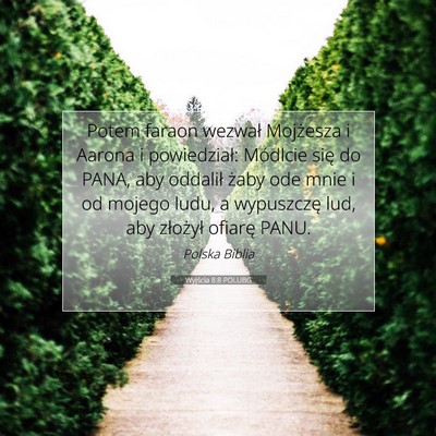 Wyjścia 8:8 POLUBG Obraz Wersetu Biblijnego