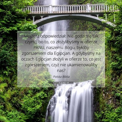 Wyjścia 8:26 POLUBG Obraz Wersetu Biblijnego