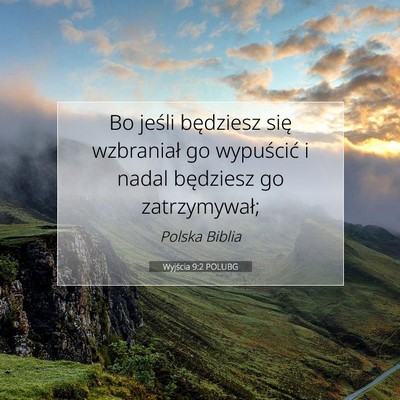 Wyjścia 9:2 POLUBG Obraz Wersetu Biblijnego
