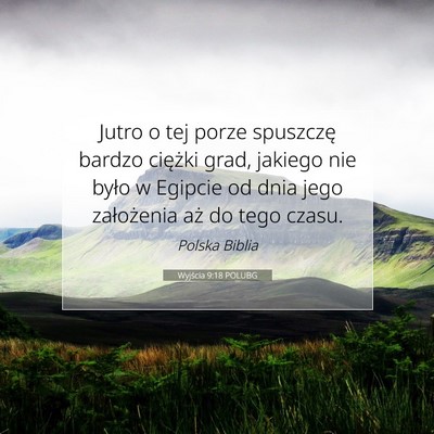 Wyjścia 9:18 POLUBG Obraz Wersetu Biblijnego