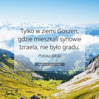 Wyjścia 9:26 POLUBG Obraz Wersetu Biblijnego