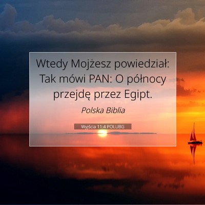 Wyjścia 11:4 POLUBG Obraz Wersetu Biblijnego