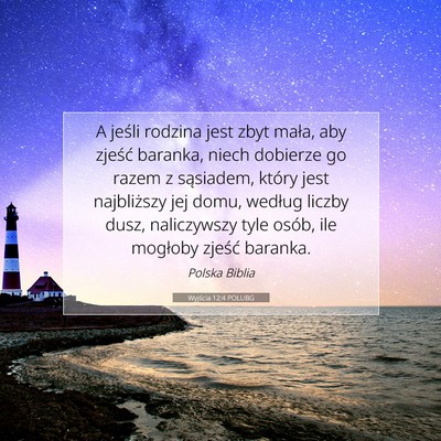 Wyjścia 12:4 POLUBG Obraz Wersetu Biblijnego