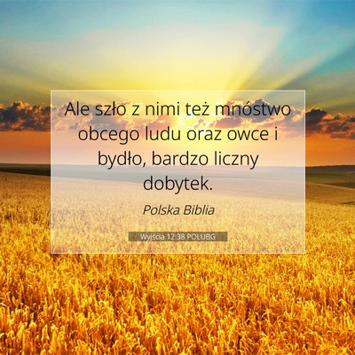 Wyjścia 12:38 POLUBG Obraz Wersetu Biblijnego