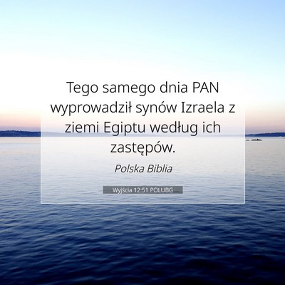 Wyjścia 12:51 POLUBG Obraz Wersetu Biblijnego