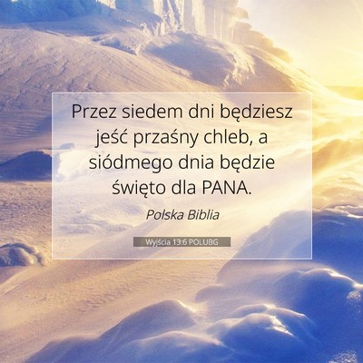 Wyjścia 13:6 POLUBG Obraz Wersetu Biblijnego