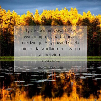 Wyjścia 14:16 POLUBG Obraz Wersetu Biblijnego