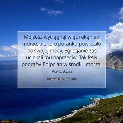 Wyjścia 14:27 POLUBG Obraz Wersetu Biblijnego