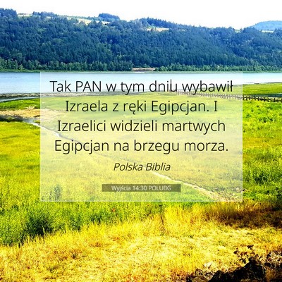 Wyjścia 14:30 POLUBG Obraz Wersetu Biblijnego