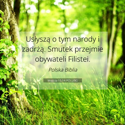 Wyjścia 15:14 POLUBG Obraz Wersetu Biblijnego