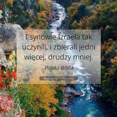 Wyjścia 16:17 Werset Biblijny Wyjaśniony