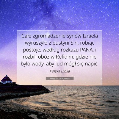 Wyjścia 17:1 POLUBG Obraz Wersetu Biblijnego