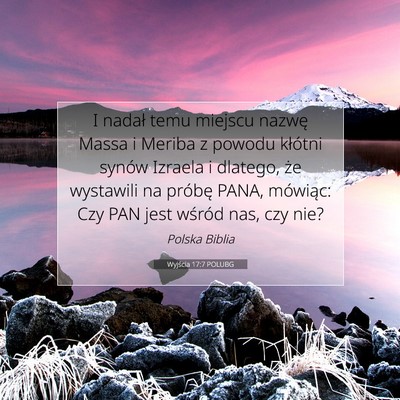 Wyjścia 17:7 POLUBG Obraz Wersetu Biblijnego