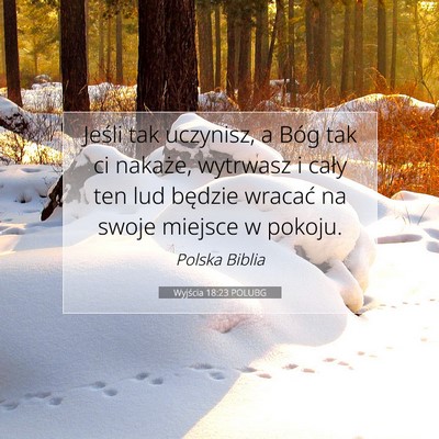 Wyjścia 18:23 POLUBG Obraz Wersetu Biblijnego