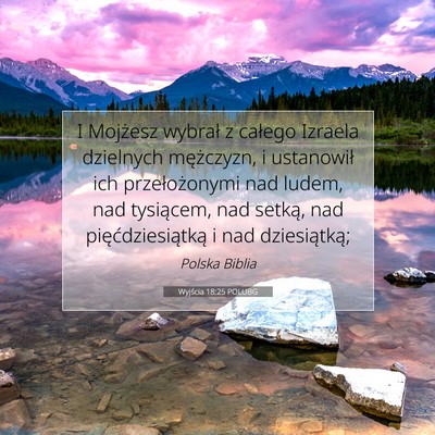 Wyjścia 18:25 POLUBG Obraz Wersetu Biblijnego