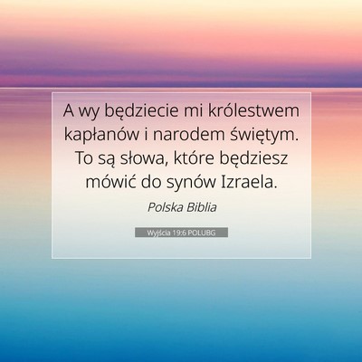 Wyjścia 19:6 POLUBG Obraz Wersetu Biblijnego