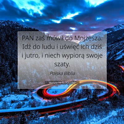 Wyjścia 19:10 POLUBG Obraz Wersetu Biblijnego