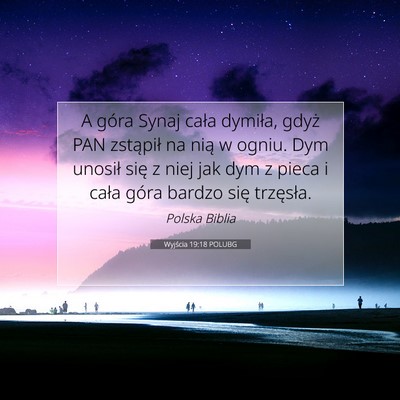 Wyjścia 19:18 POLUBG Obraz Wersetu Biblijnego