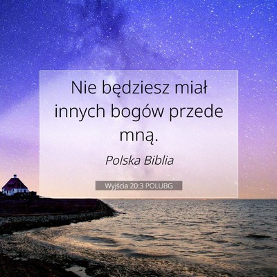Wyjścia 20:3 POLUBG Obraz Wersetu Biblijnego